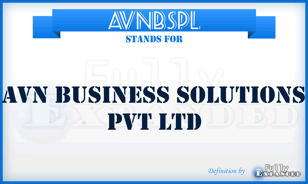 AVNBSPL - AVN Business Solutions Pvt Ltd