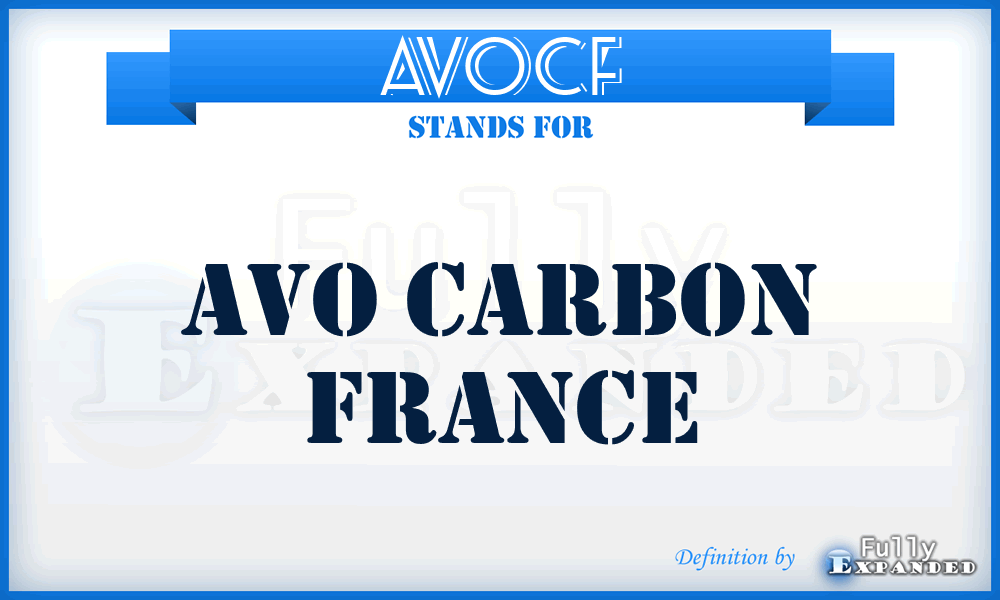 AVOCF - AVO Carbon France