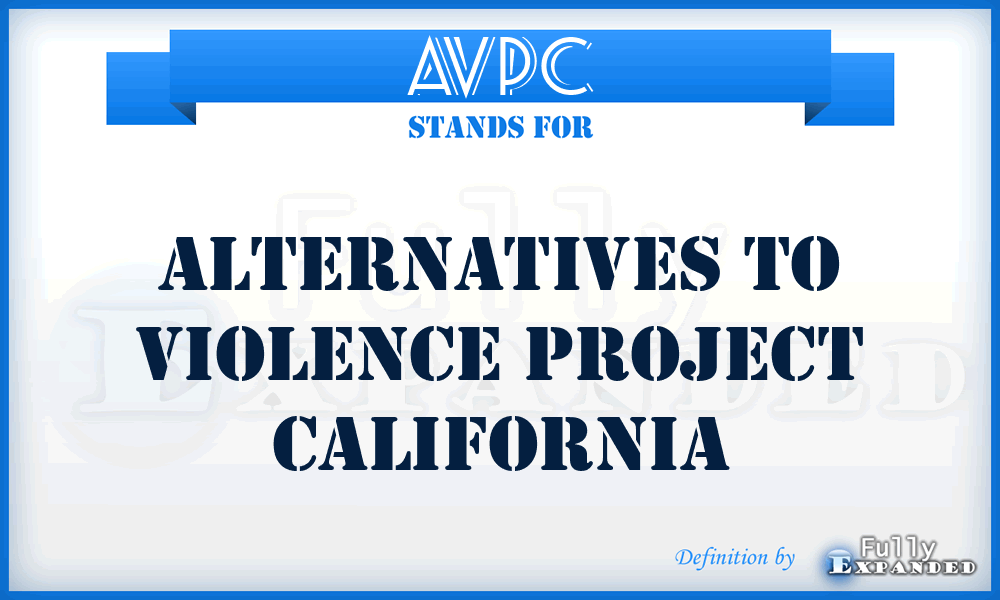 AVPC - Alternatives to Violence Project California