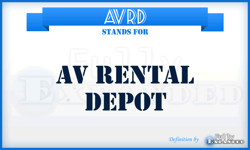 AVRD - AV Rental Depot