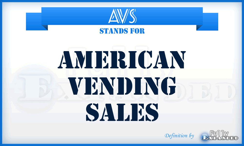 AVS - American Vending Sales