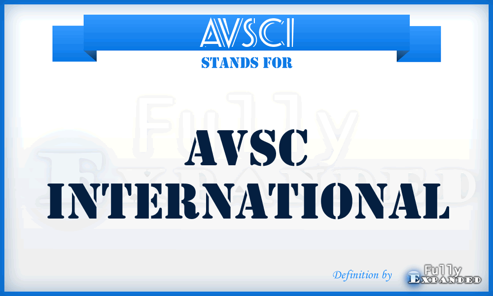 AVSCI - AVSC International