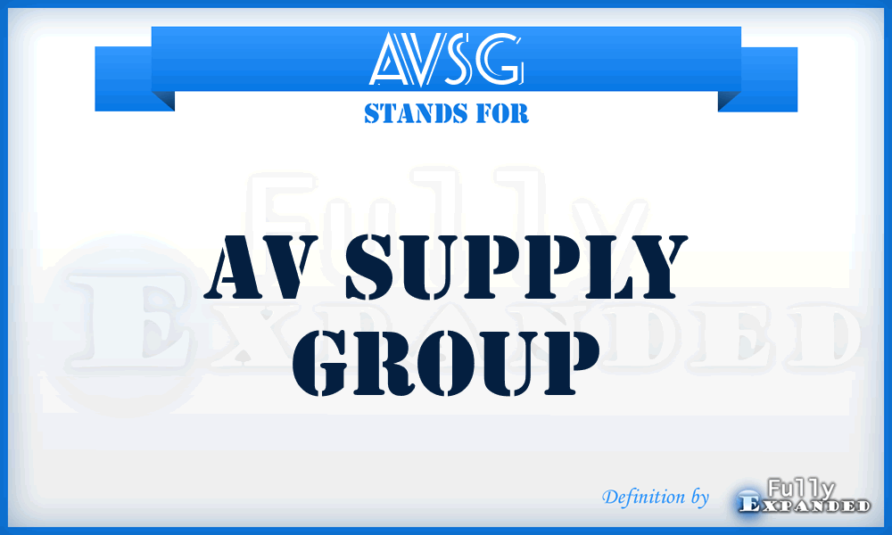 AVSG - AV Supply Group