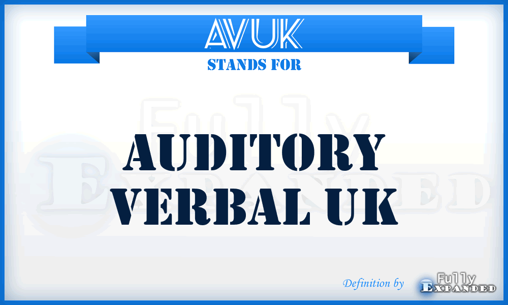 AVUK - Auditory Verbal UK