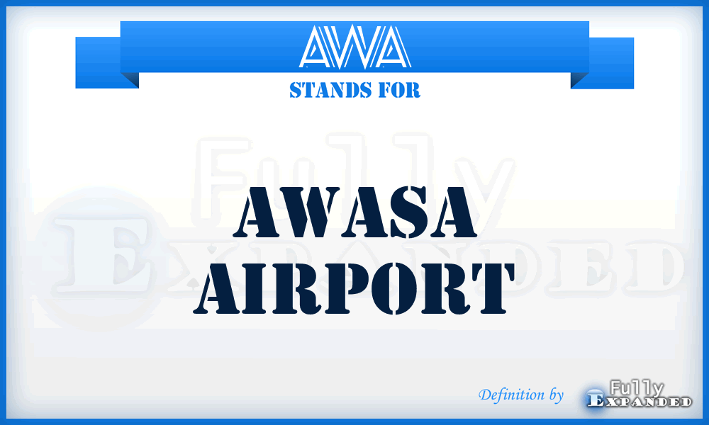 AWA - Awasa airport
