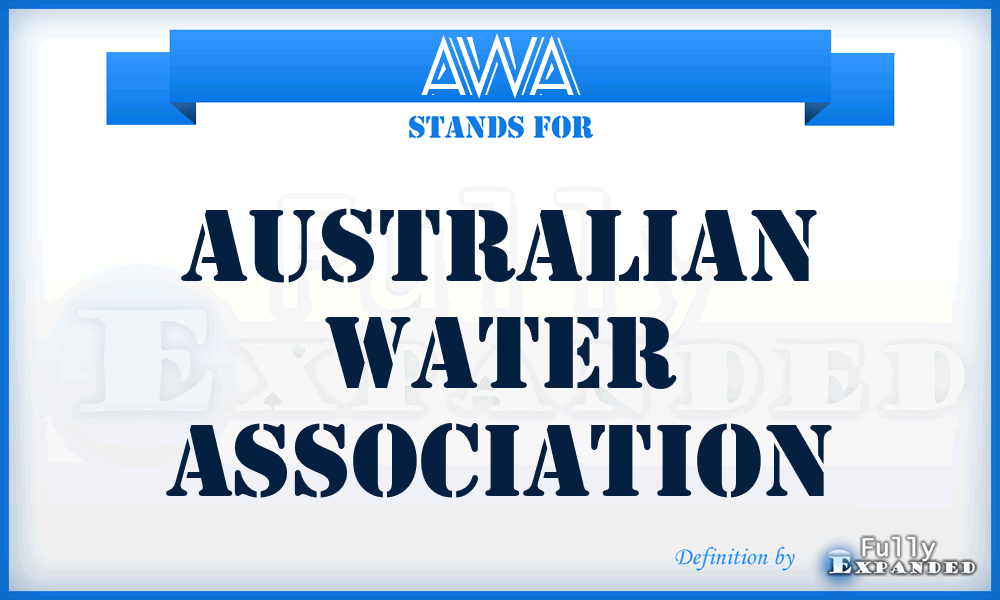 AWA - Australian Water Association