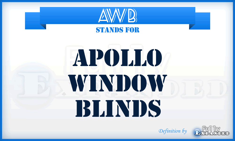 AWB - Apollo Window Blinds