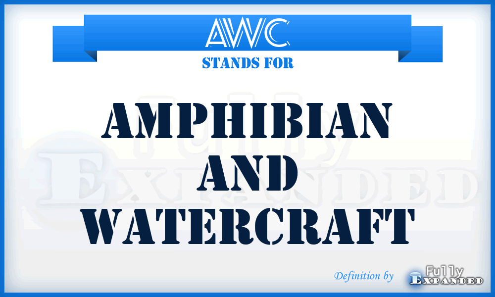 AWC - Amphibian and Watercraft