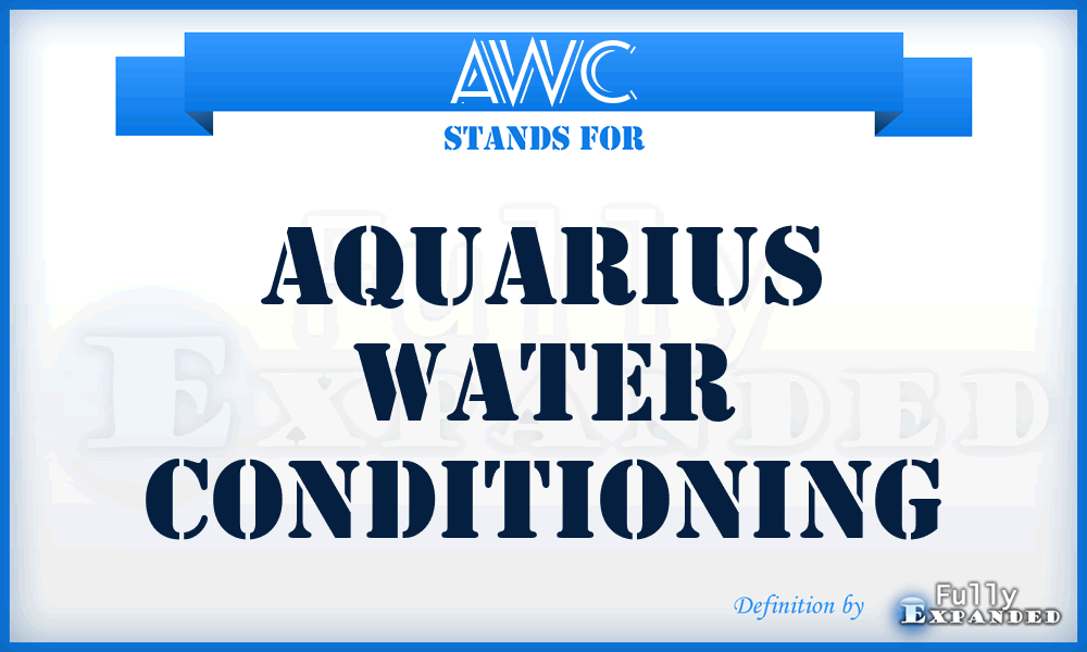 AWC - Aquarius Water Conditioning