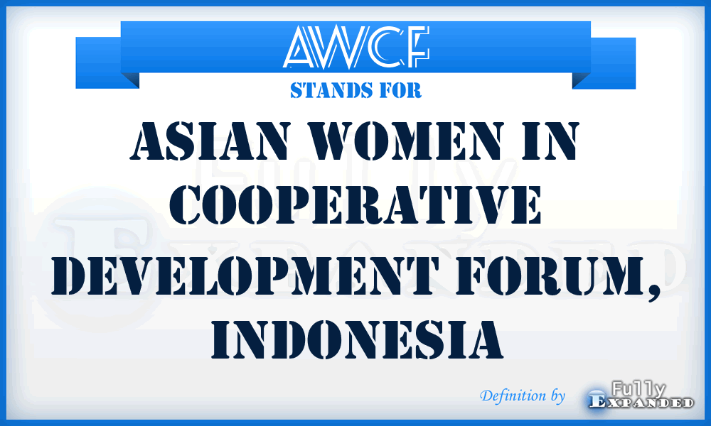 AWCF - Asian Women in Cooperative Development Forum, Indonesia