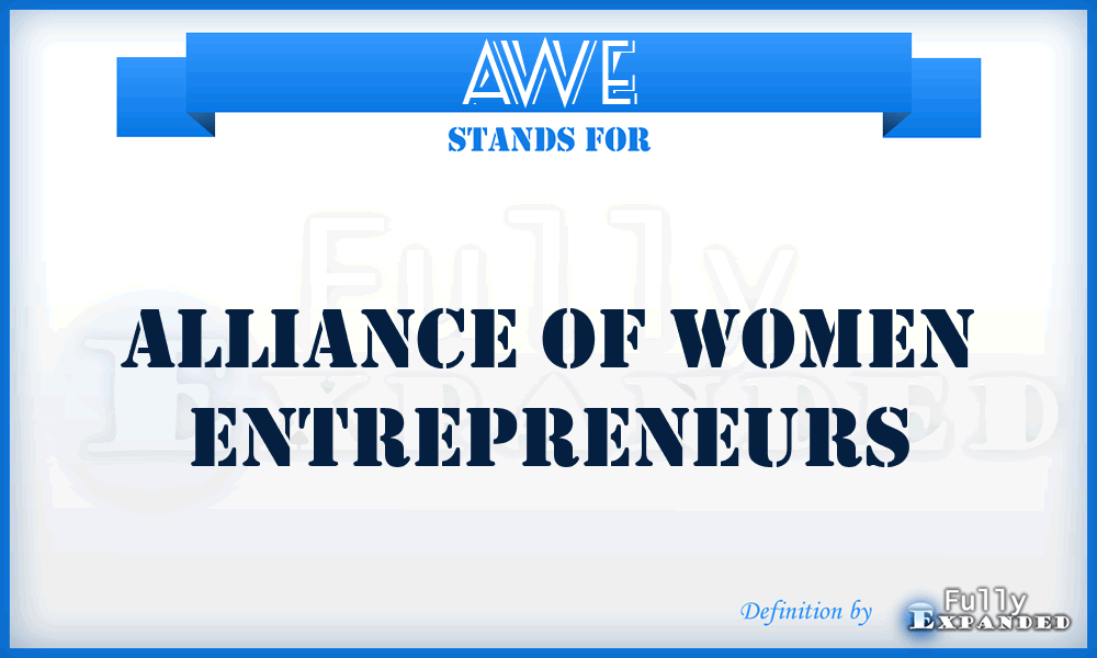 AWE - Alliance of Women Entrepreneurs