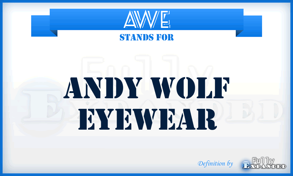 AWE - Andy Wolf Eyewear