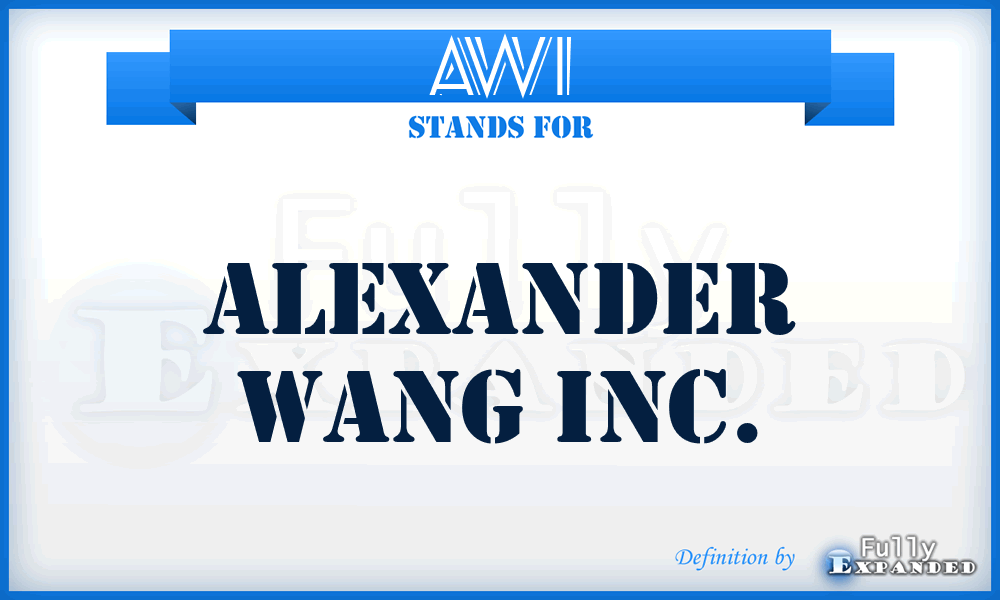 AWI - Alexander Wang Inc.