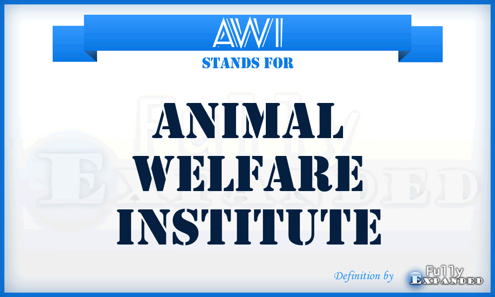AWI - Animal Welfare Institute