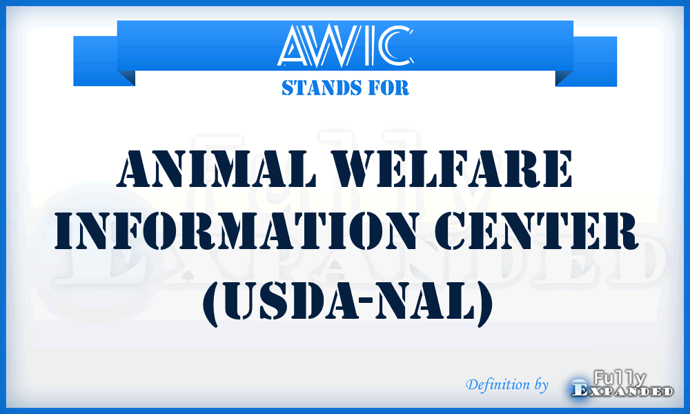 AWIC - Animal Welfare Information Center (USDA-NAL)