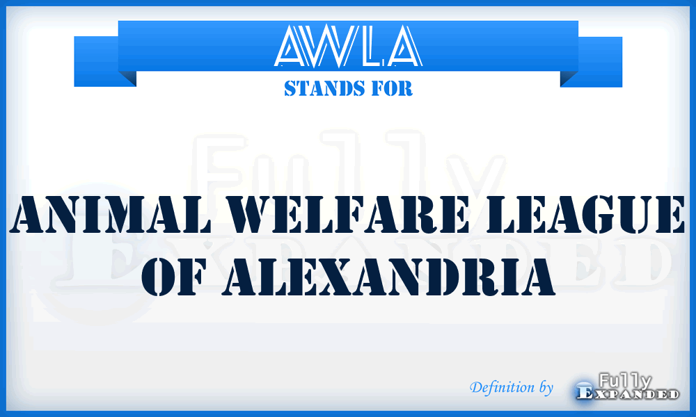 AWLA - Animal Welfare League of Alexandria