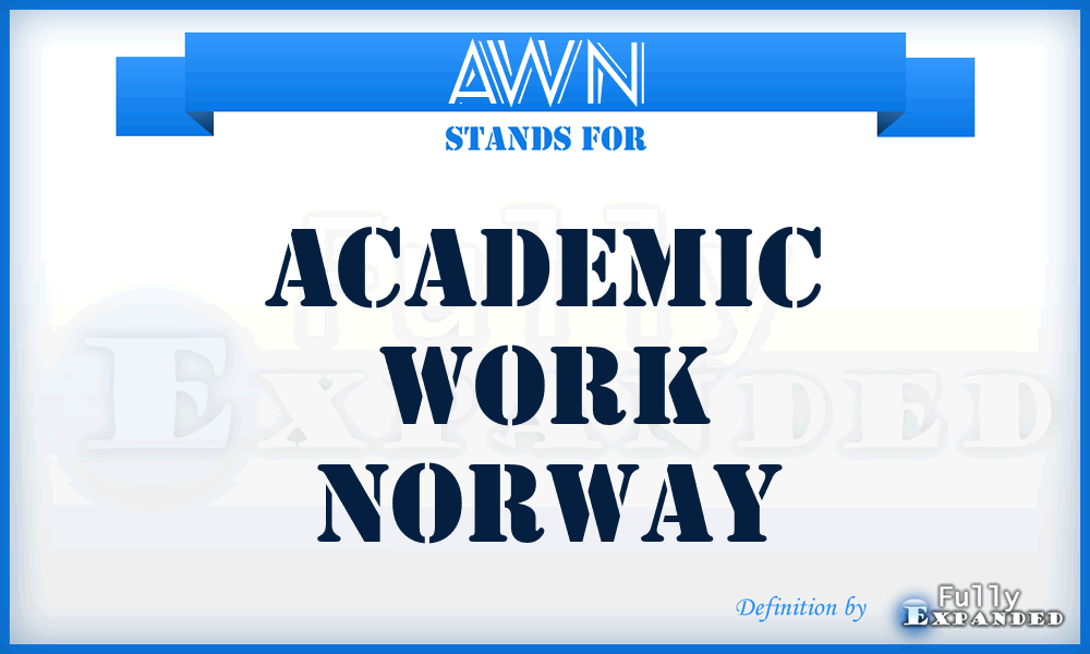 AWN - Academic Work Norway