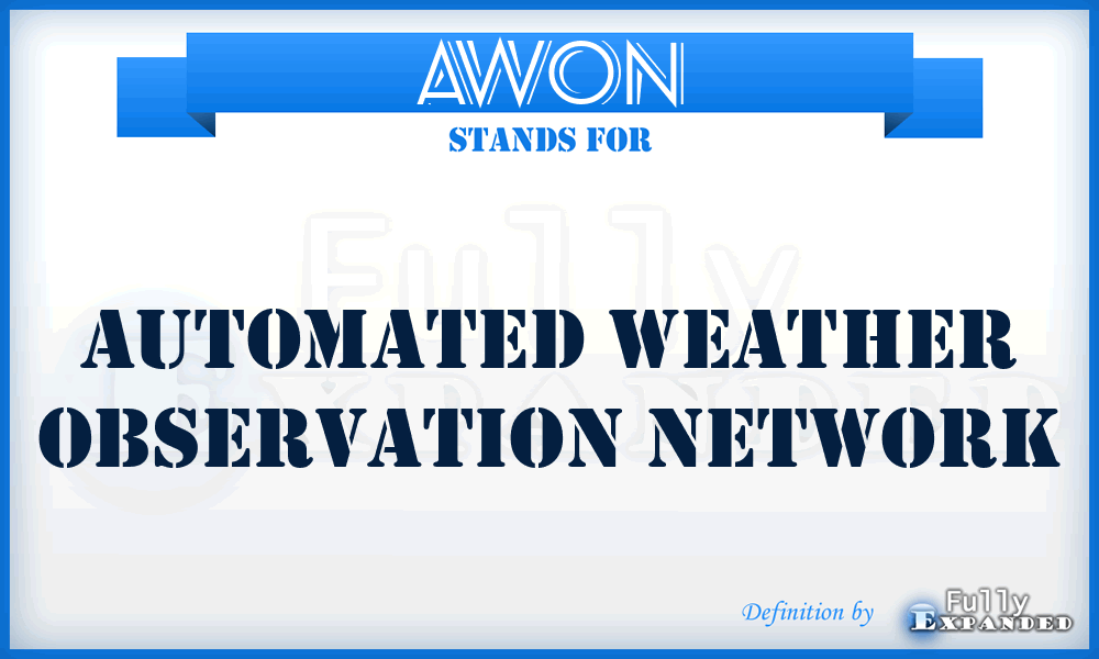 AWON - Automated Weather Observation Network