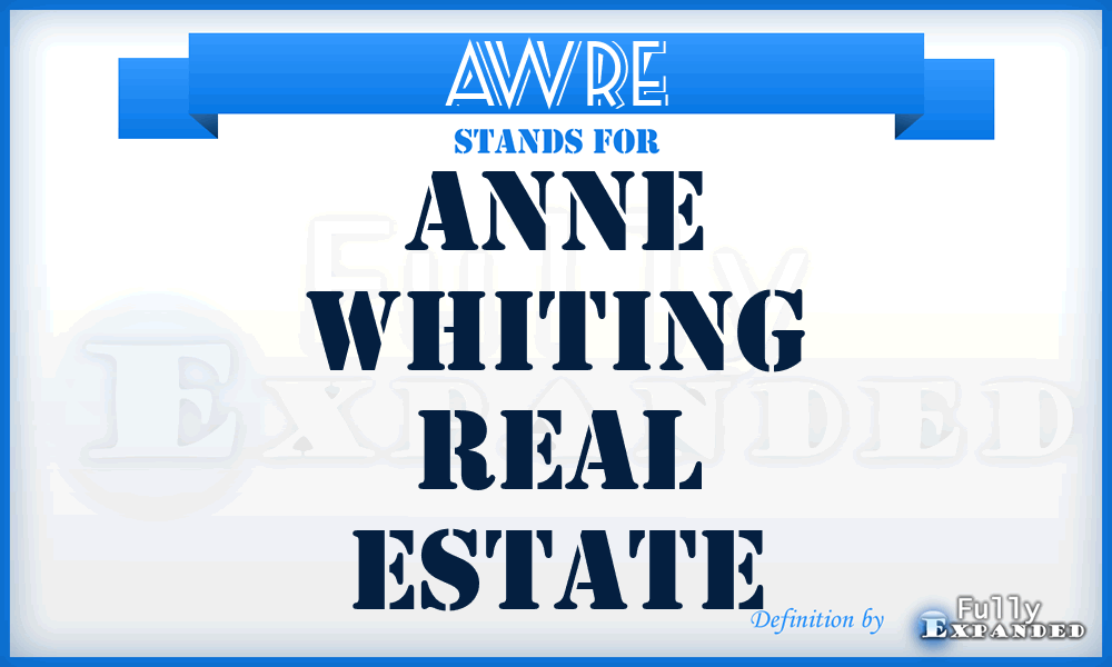 AWRE - Anne Whiting Real Estate