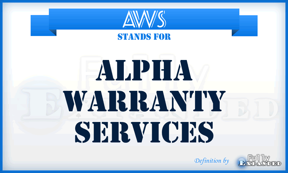 AWS - Alpha Warranty Services