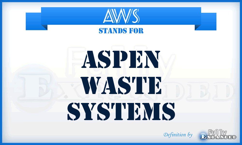 AWS - Aspen Waste Systems