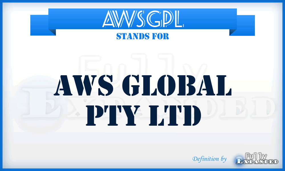 AWSGPL - AWS Global Pty Ltd