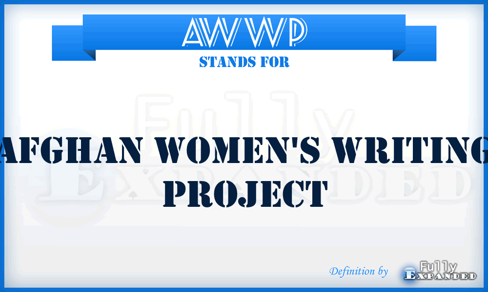 AWWP - Afghan Women's Writing Project