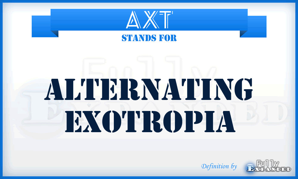 AXT - alternating exotropia