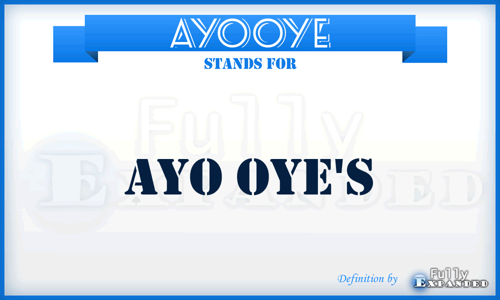 AYOOYE - Ayo Oye's