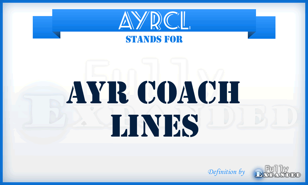 AYRCL - AYR Coach Lines