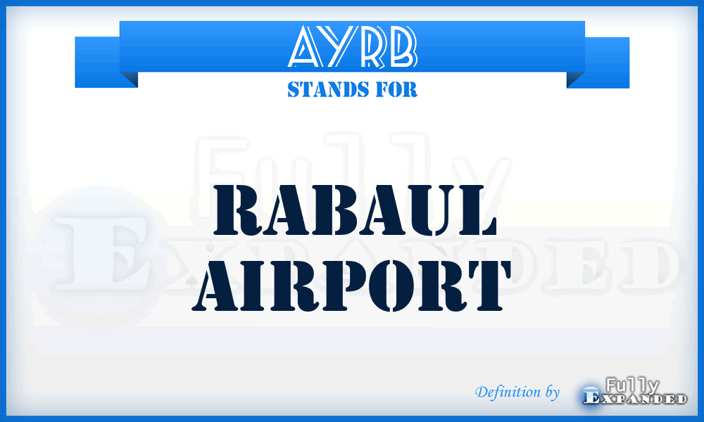 AYRB - Rabaul airport