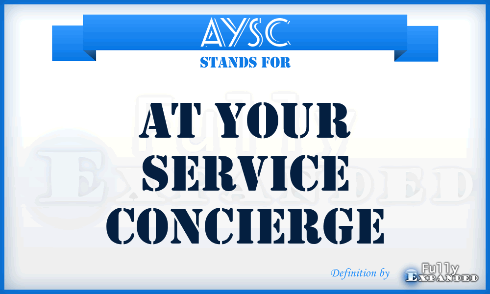 AYSC - At Your Service Concierge