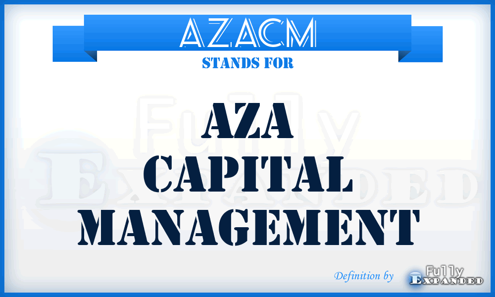 AZACM - AZA Capital Management