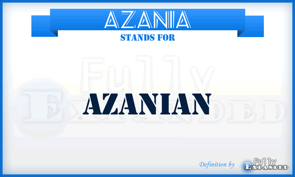 AZANIA - Azanian