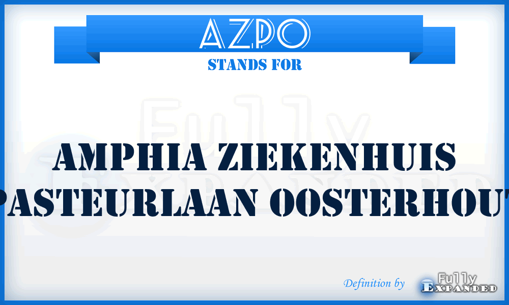 AZPO - Amphia Ziekenhuis Pasteurlaan Oosterhout