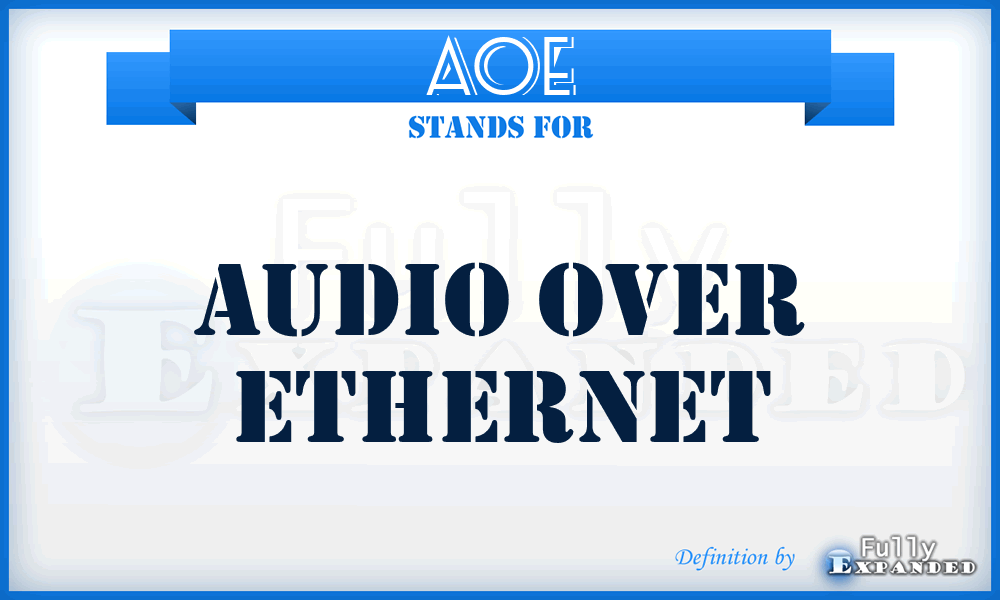 AoE - Audio over Ethernet