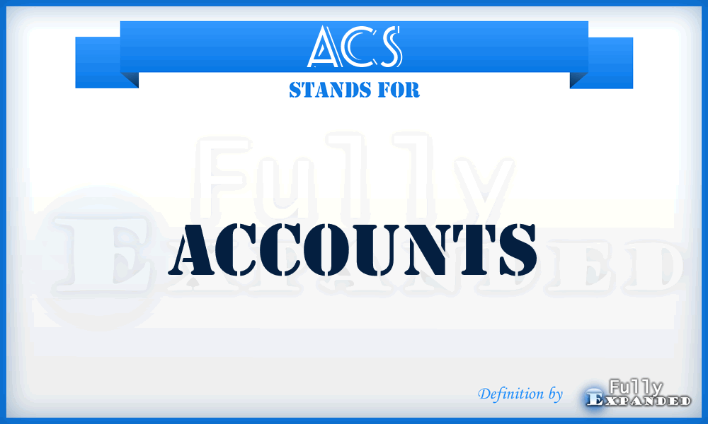 Acs - Accounts