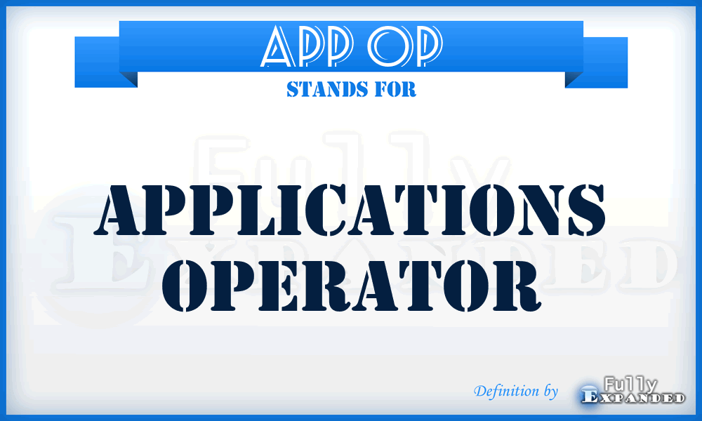 App Op - Applications Operator