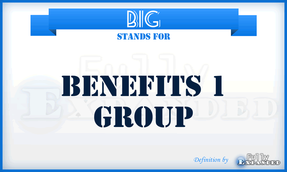 B1G - Benefits 1 Group