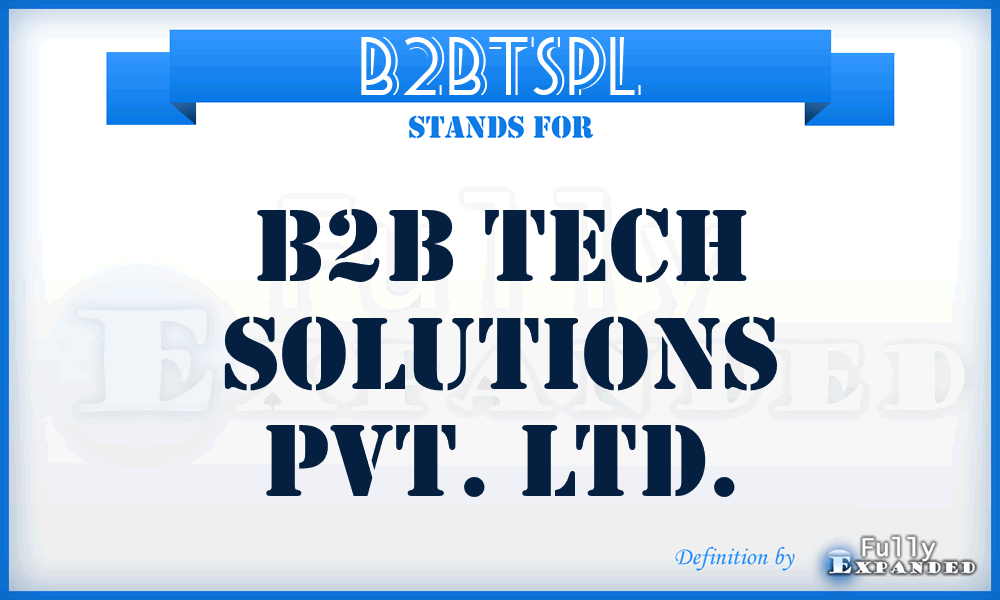 B2BTSPL - B2B Tech Solutions Pvt. Ltd.