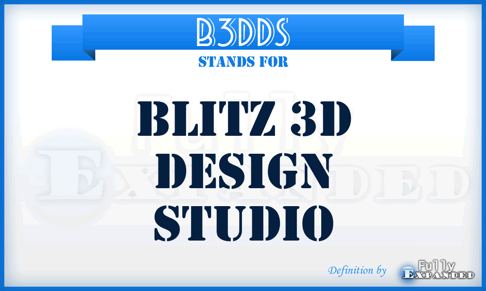 B3DDS - Blitz 3D Design Studio