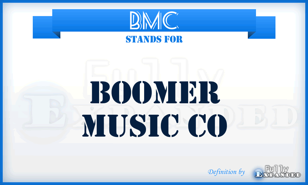 BMC - Boomer Music Co