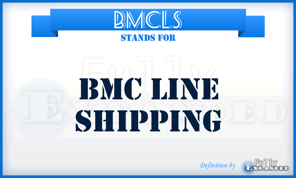 BMCLS - BMC Line Shipping