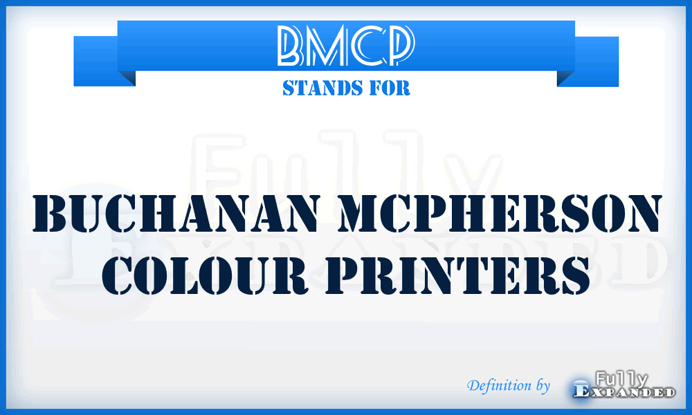BMCP - Buchanan Mcpherson Colour Printers