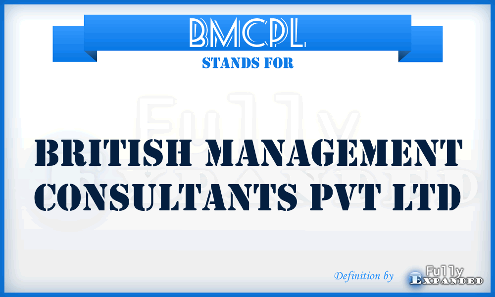 BMCPL - British Management Consultants Pvt Ltd