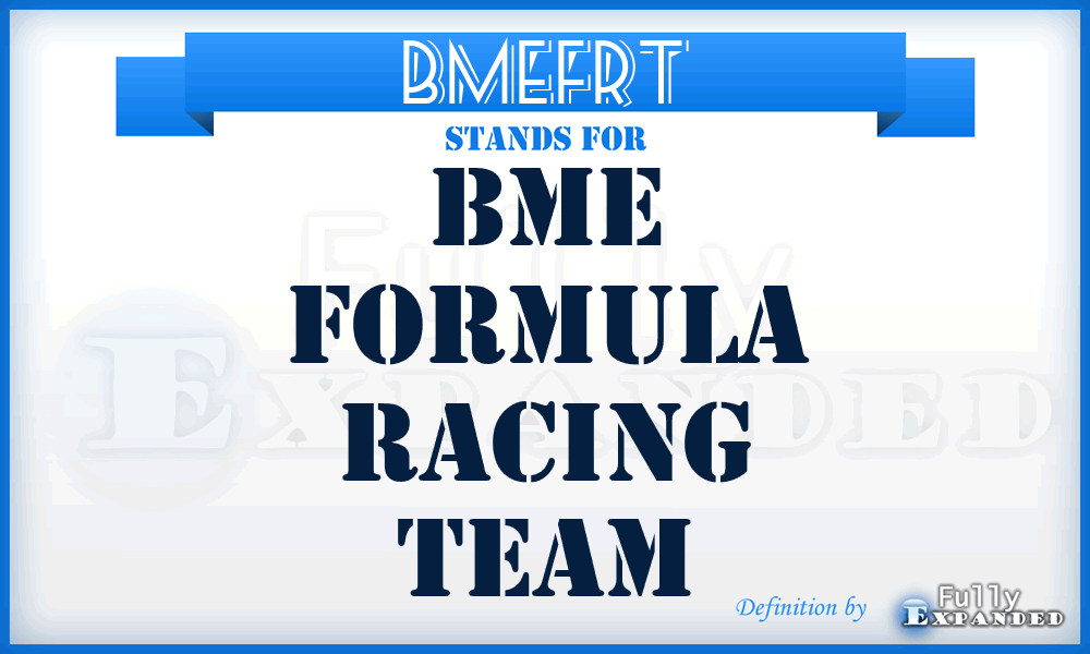 BMEFRT - BME Formula Racing Team