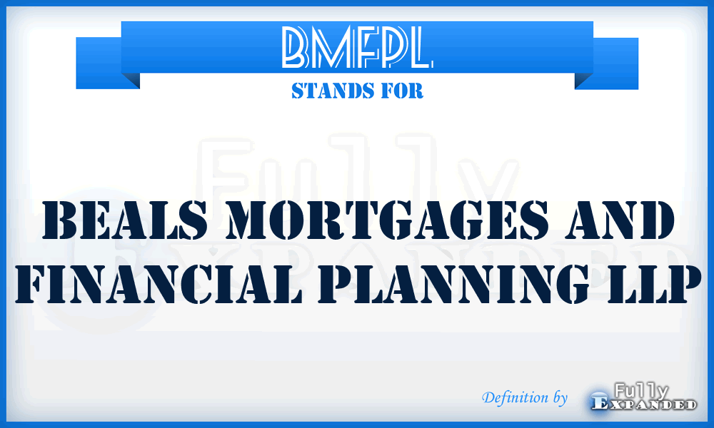 BMFPL - Beals Mortgages and Financial Planning LLP