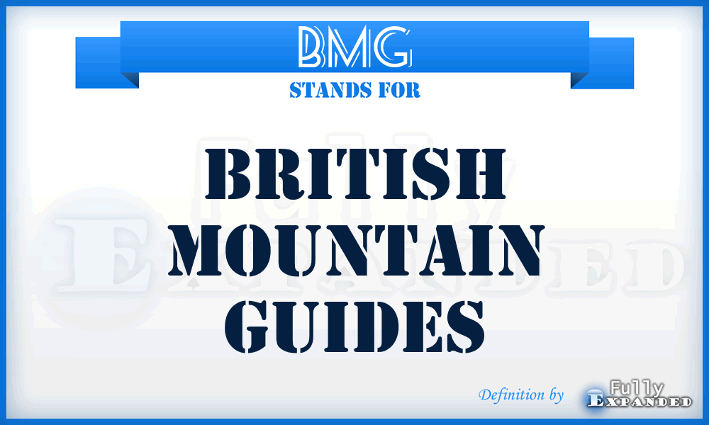 BMG - British Mountain Guides