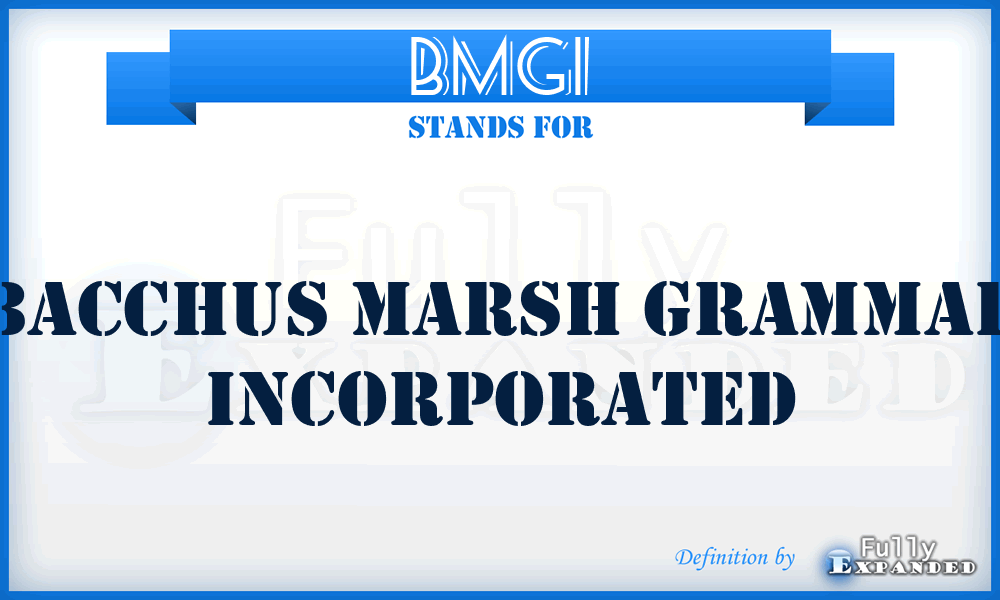 BMGI - Bacchus Marsh Grammar Incorporated