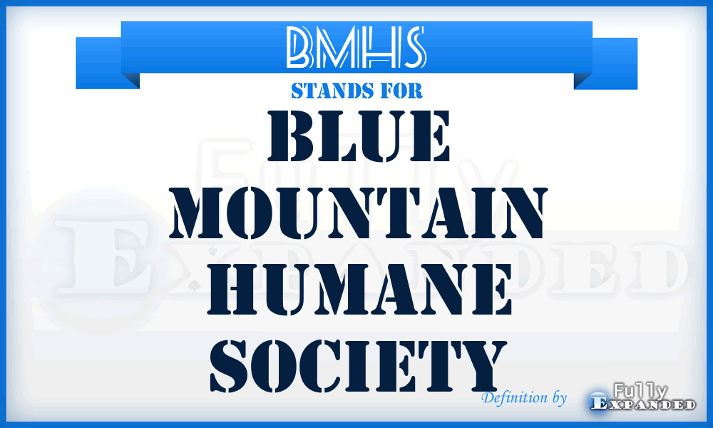 BMHS - Blue Mountain Humane Society